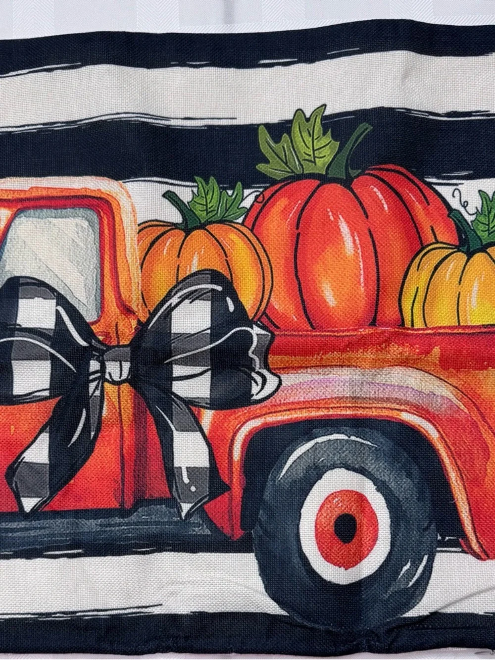 Hello Pumpkin Fall Accent Pillow Set - Orange Seasonal Throw Pillows
